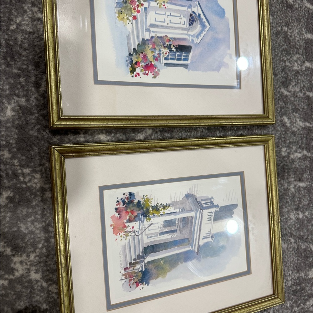 Elegant Gold Framed Watercolor Prints